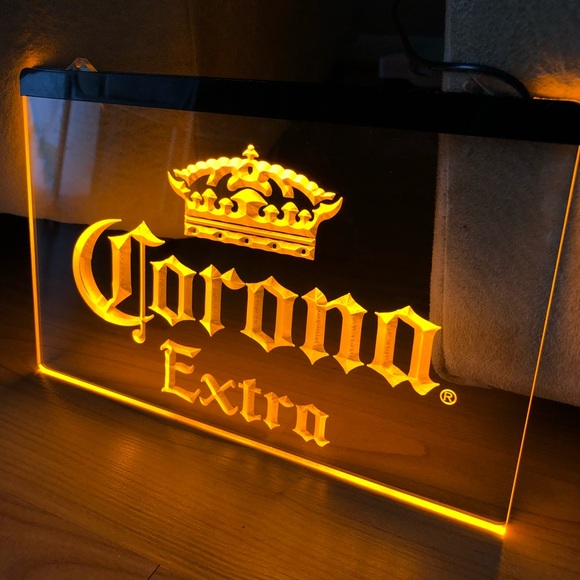 CORONA EXTRA LED NEON GOLD LIGHT SIGN 8x12 - Picture 2 of 3